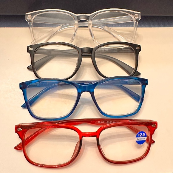 *4* Pairs Blue Light Blocking Readers +2.0 - Picture 1 of 16